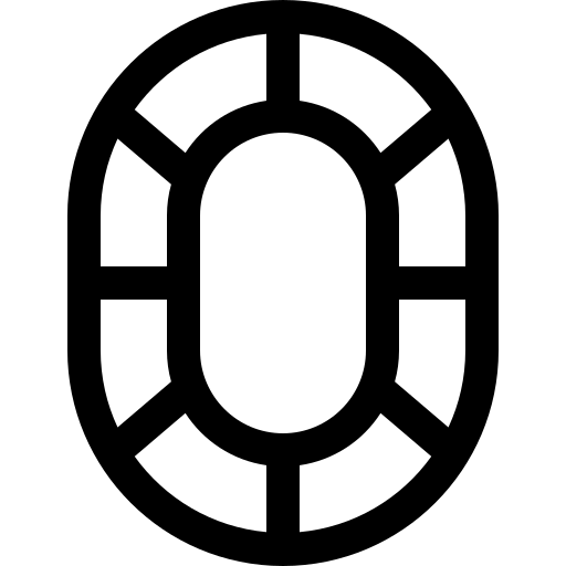 ovaal Basic Straight Lineal icoon