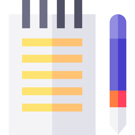 Notepad Basic Straight Flat icon
