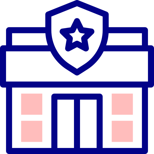 stazione di polizia Detailed Mixed Lineal color icona