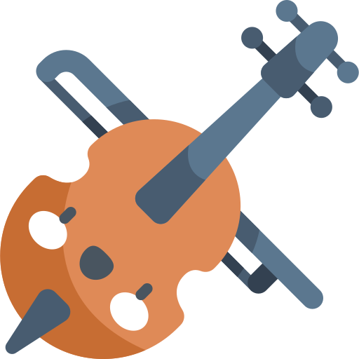 skrzypce Kawaii Flat ikona