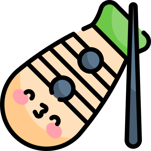 güiro Kawaii Lineal color icono