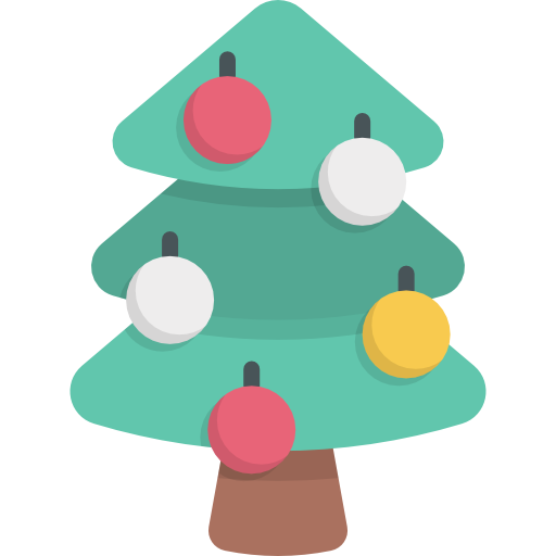 Рождественская елка Kawaii Flat иконка