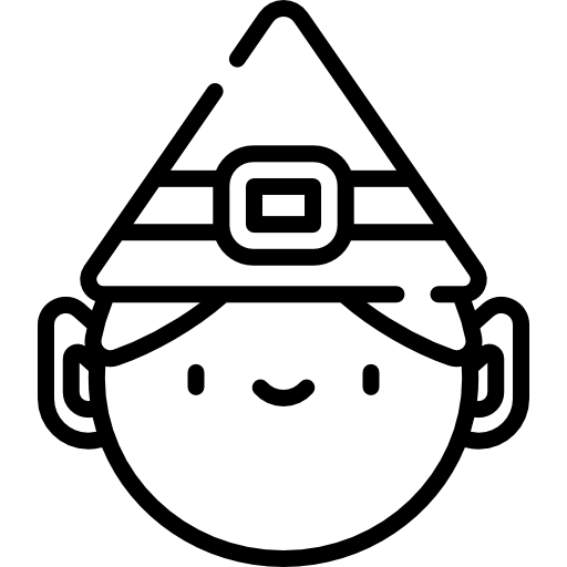 duende Kawaii Lineal icono