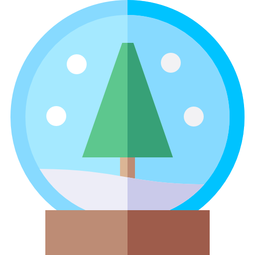 globo di neve Basic Straight Flat icona