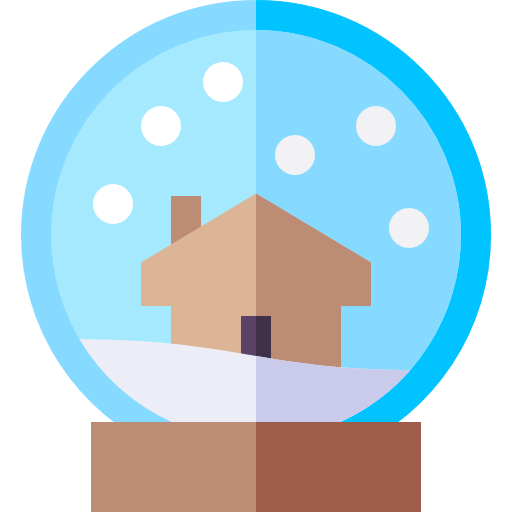 globo de nieve Basic Straight Flat icono