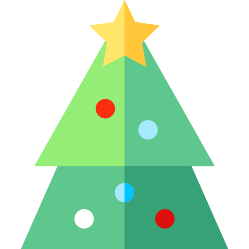 Christmas tree Basic Straight Flat icon