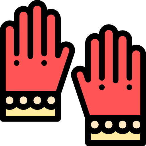 handschuhe Detailed Rounded Lineal color icon