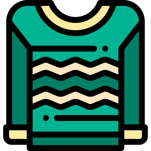 Sweater Detailed Rounded Lineal color icon