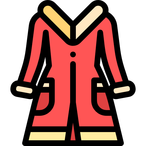 Coat Detailed Rounded Lineal color icon