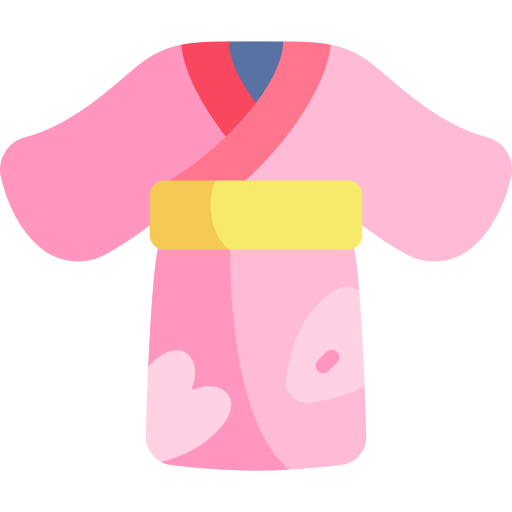 kimono Kawaii Flat icono