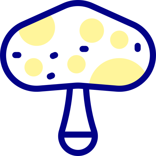 버섯 Detailed Mixed Lineal color icon