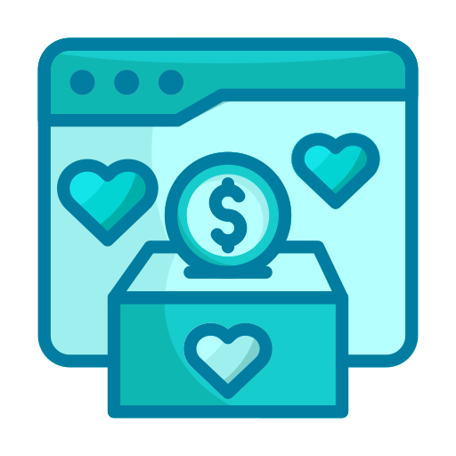 online-spende Generic Blue icon