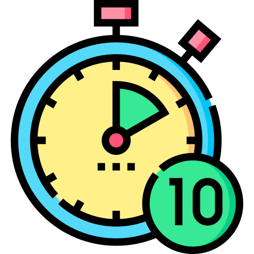 10 minuten Detailed Straight Lineal color icon