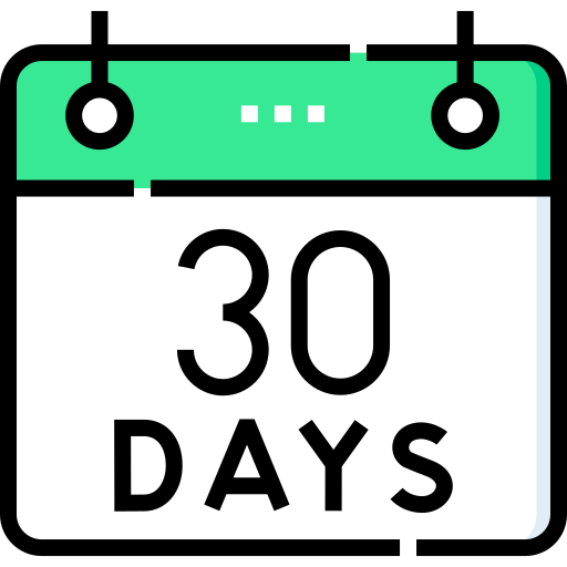 30 days Detailed Straight Lineal color icon