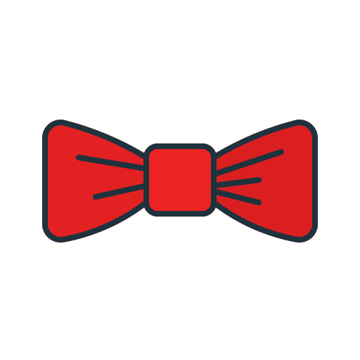corbata de moño Generic Outline Color icono