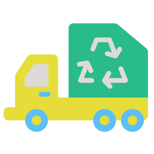 ciężarówka do recyklingu Generic Flat ikona
