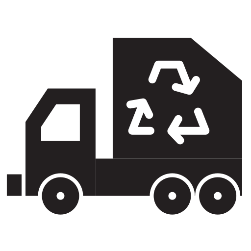 camion di riciclaggio Generic Glyph icona