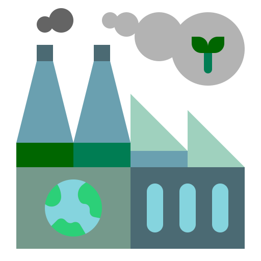 fábrica ecológica Generic Flat icono