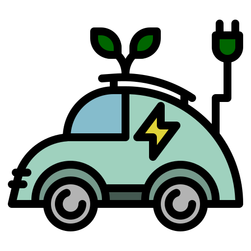 elektrische auto Generic Outline Color icoon
