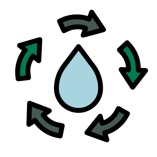 水のリサイクル Generic Outline Color icon