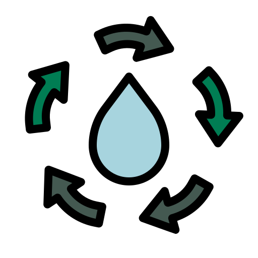 wasser recyceln Generic Outline Color icon