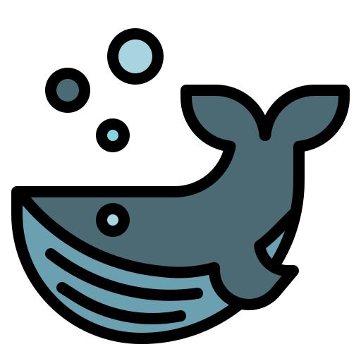 Whale Generic Outline Color icon