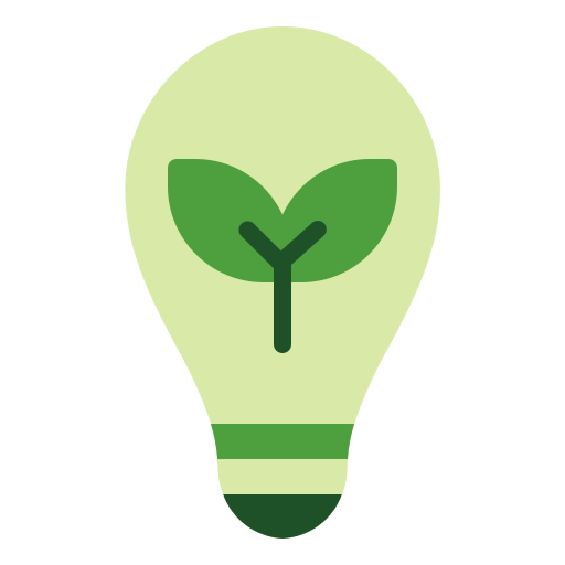 lâmpada ecológica Generic Flat Ícone