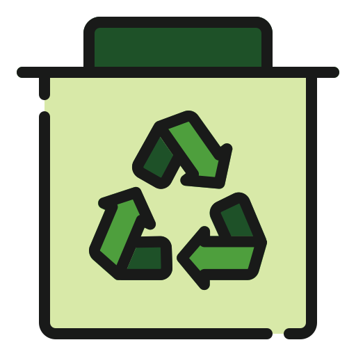 papelera de reciclaje Generic Outline Color icono