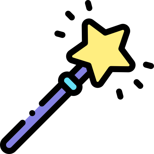 Magic wand Detailed Rounded Lineal color icon