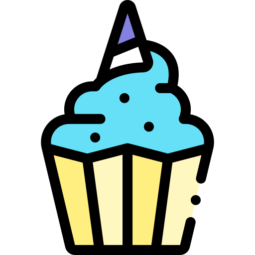 cupcake Detailed Rounded Lineal color icon