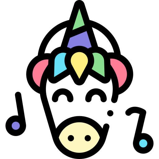 unicorno Detailed Rounded Lineal color icona