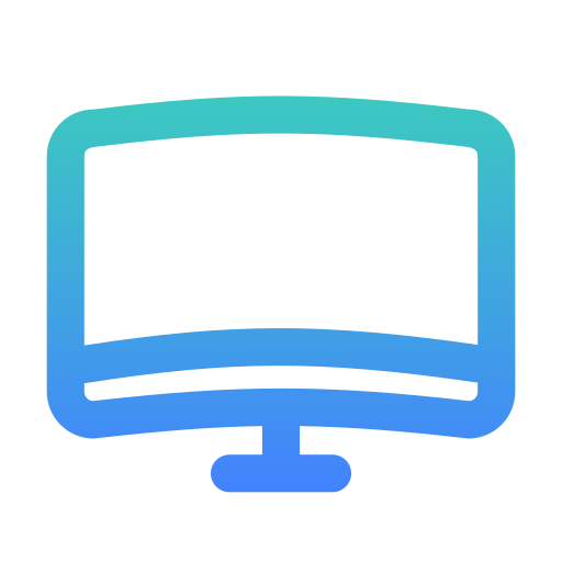 Curved monitor Generic Gradient icon