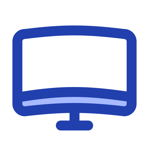 monitor curvo Generic Blue icono