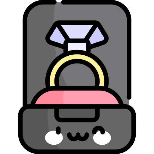 hochzeitsring Kawaii Lineal color icon