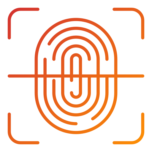 Fingerprint scan Generic Gradient icon