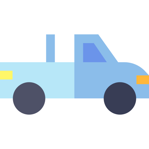 Pickup truck Basic Straight Flat icon