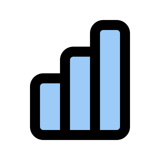 gráfico de barras Generic Outline Color icono