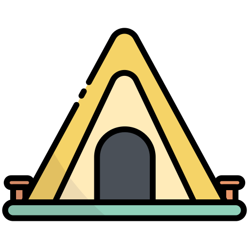 キャンプのテント Generic Outline Color icon