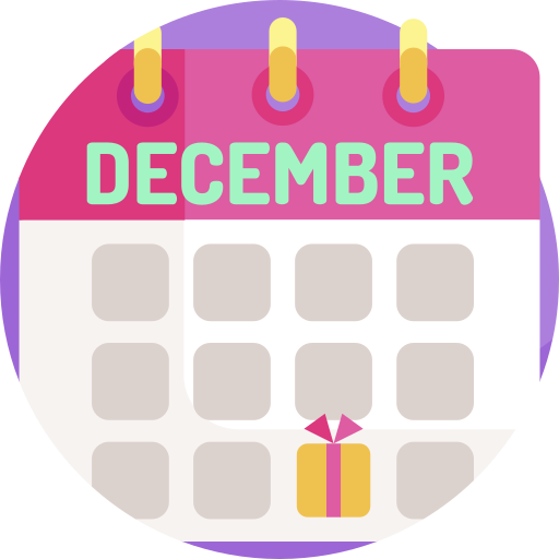 diciembre Detailed Flat Circular Flat icono