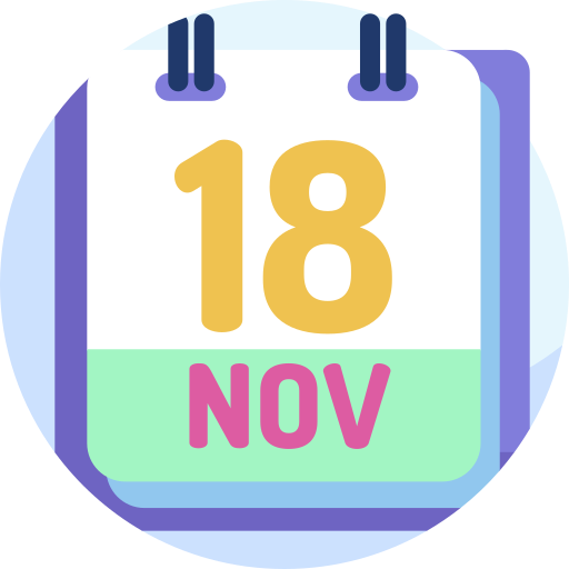 noviembre Detailed Flat Circular Flat icono