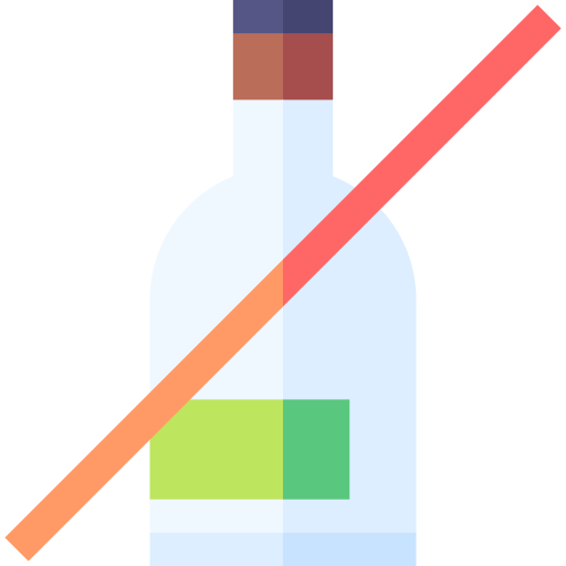 bez alkoholu Basic Straight Flat ikona