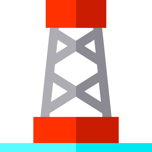torre Basic Straight Flat Ícone