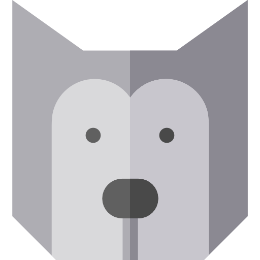 husky siberiano Basic Straight Flat icono