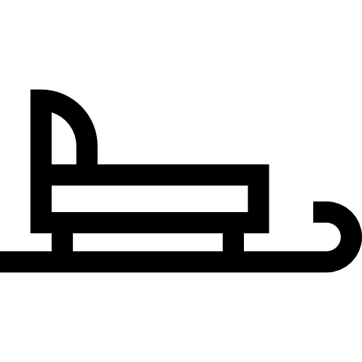 une luge Basic Straight Lineal Icône