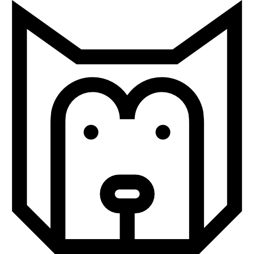 siberische husky Basic Straight Lineal icoon