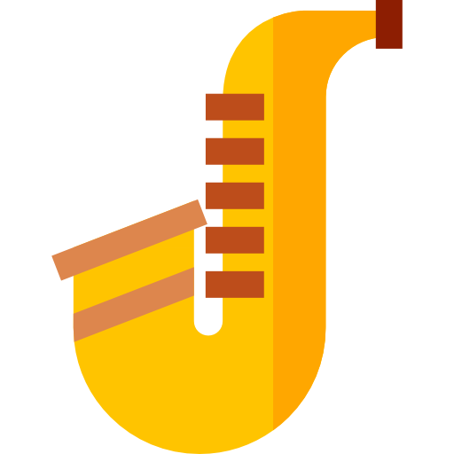 saxofone Basic Straight Flat Ícone