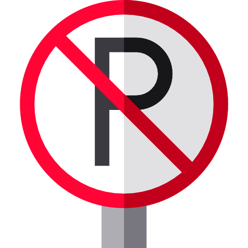 No parking Basic Straight Flat icon