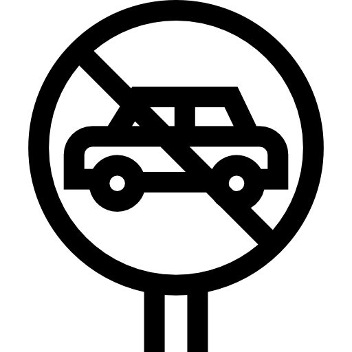 stationnement interdit Basic Straight Lineal Icône