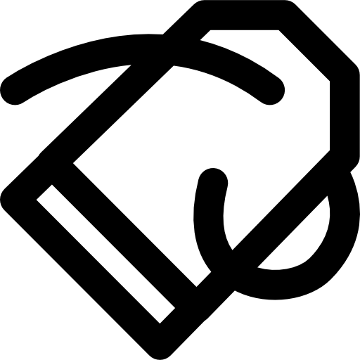 Тег Basic Black Outline иконка