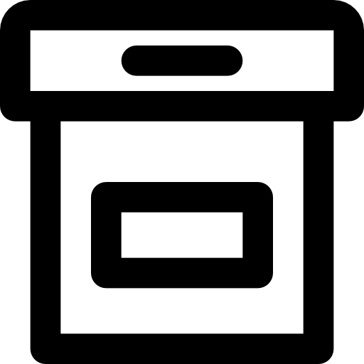 Box Basic Black Outline icon